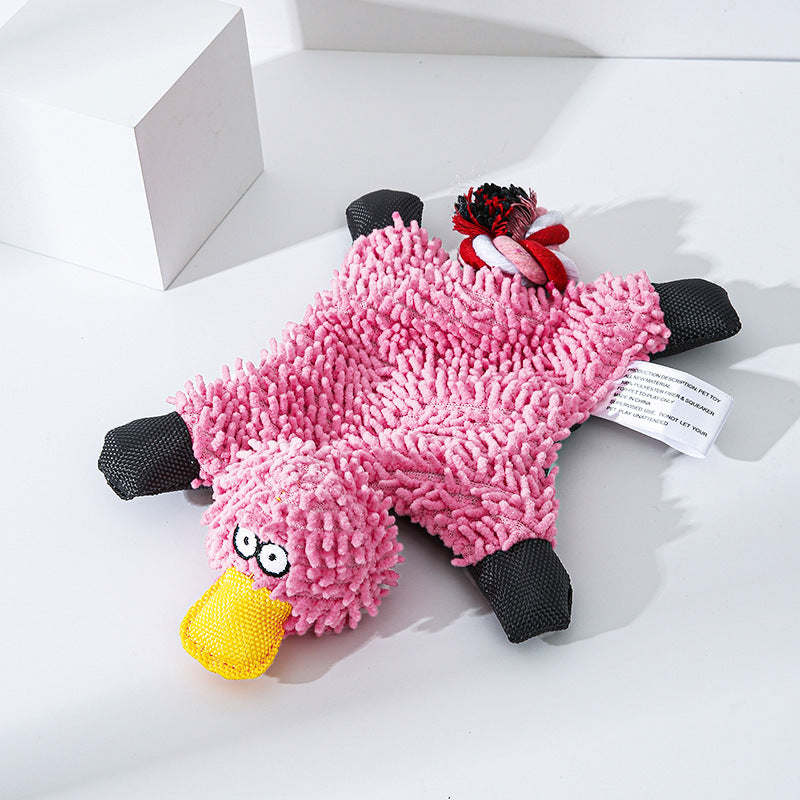 Fluff & Fun: Mop Plush Duck Pet Toy for Dogs – The Ultimate Playtime Companion!